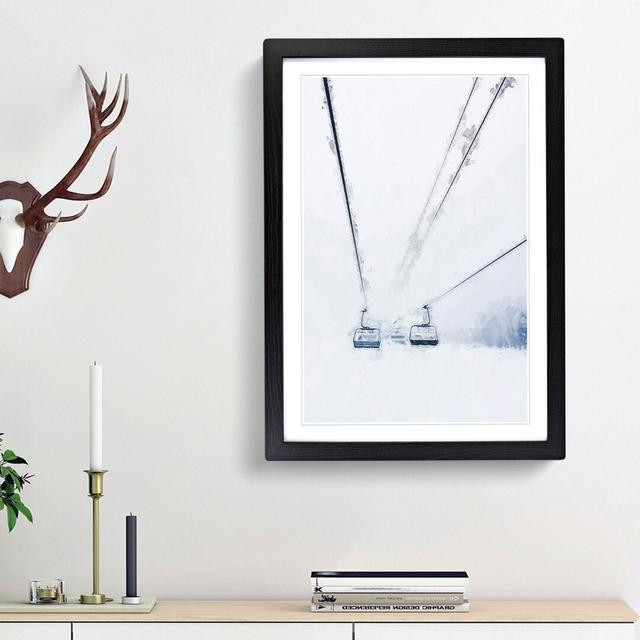 Ski Lift in Quebec Canada in Abstract - Picture Frame Graphic Art Print East Urban Home Frame Option: Black Framed, Size: 87cm H x 62cm W x 2cm D on Productcaster.