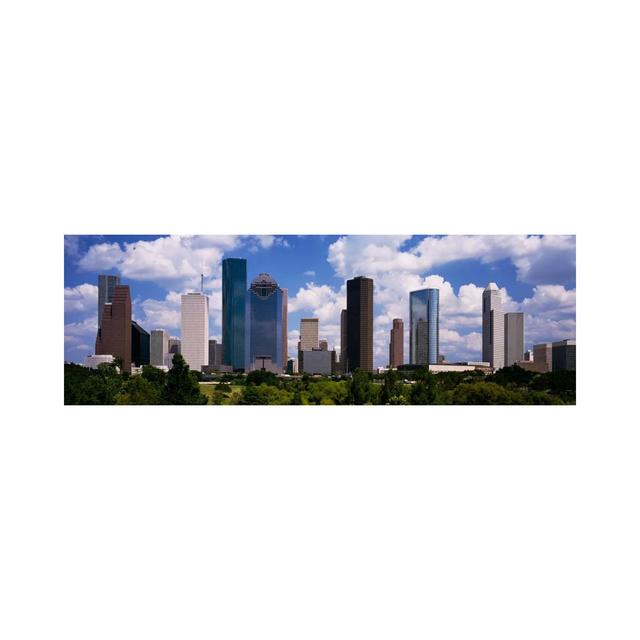 Buildings In A City, Houston, Texas, USA - Wrapped Canvas Panoramic Print Ebern Designs Size: 60.96cm H x 182.88cm W x 3.81cm D on Productcaster.