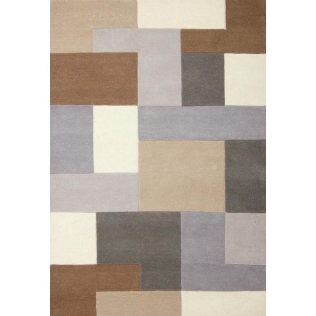 Aunesti Hand Tufted Beige/Grey Rug Ivy Bronx Rug Size: Rectangle 90 x 150cm on Productcaster.