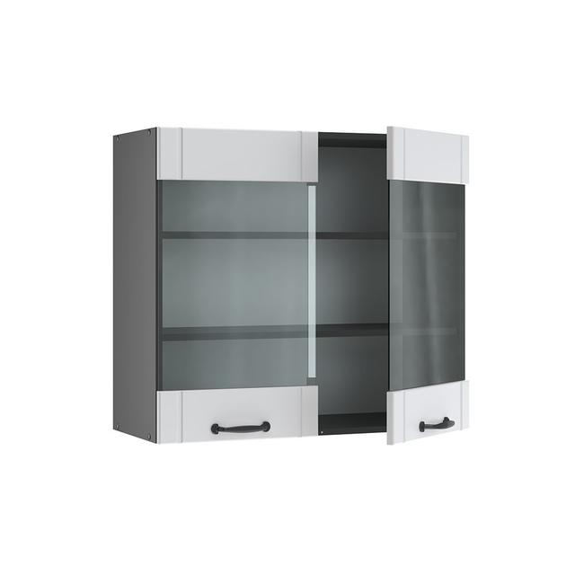 Kaiylee Wall Mounted Curio Cabinet 17 Stories Colour: Dark Grey/White on Productcaster.