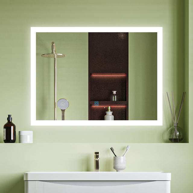 Suki Rectangle Wall Mirror Metro Lane Size: 80 cm x 60 cm on Productcaster.