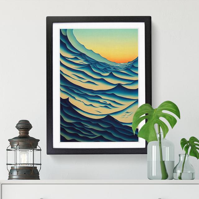 FRM-V0523-1624X Ocean Seascape Abstract Vol.1 - Picture Frame Graphic Art Big Box Art Size: 34cm H x 25cm W x 2cm D, Format: Black on Productcaster.