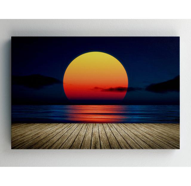 Boardwalk Sun - Druck ohne Rahmen auf Leinwand Simply Größe: 65,5 cm H x 99 cm B on Productcaster.