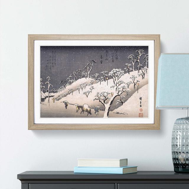 Asukayama in Evening Snow by Utagawa Hiroshige - Picture Frame Painting on Paper East Urban Home Size: 24cm H x 33cm W x 2cm D, Format: Oak on Productcaster.