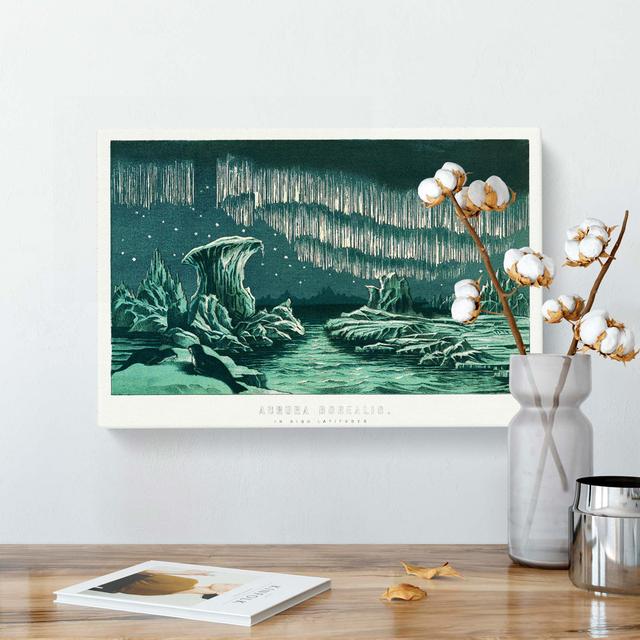 Aurora Borealis Illustration - Wrapped Canvas Painting Pint East Urban Home Size: 50cm H x 76cm W x 3cm D on Productcaster.