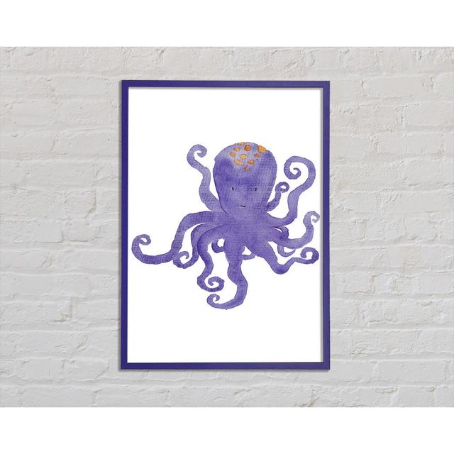 Purple Octopus - Single Picture Frame Art Prints Highland Dunes Size: 42cm H x 59.7cm W x 2cm D on Productcaster.