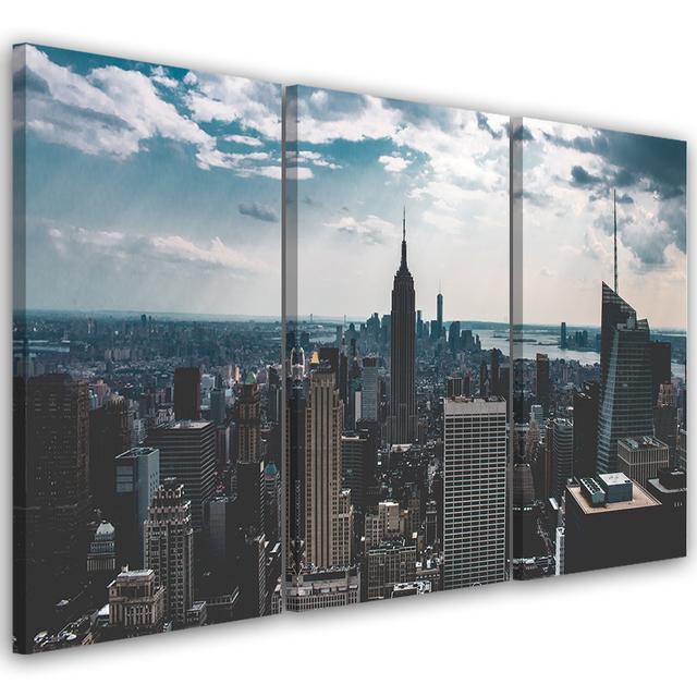 Canvas Print New York City Panorama Ebern Designs Size: 30cm H x 60cm W x 2cm D on Productcaster.