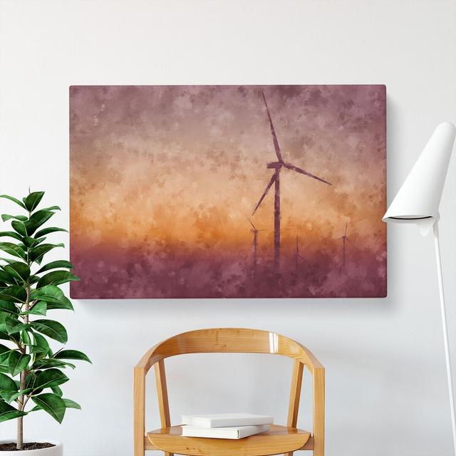 Wind Turbines Vol.1 - Wrapped Canvas Print East Urban Home Size: 50cm H x 76cm W x 3cm D on Productcaster.