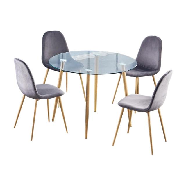 Emrys 4 - Person Dining Set Fjørde & Co Colour (Chair): Grey on Productcaster.