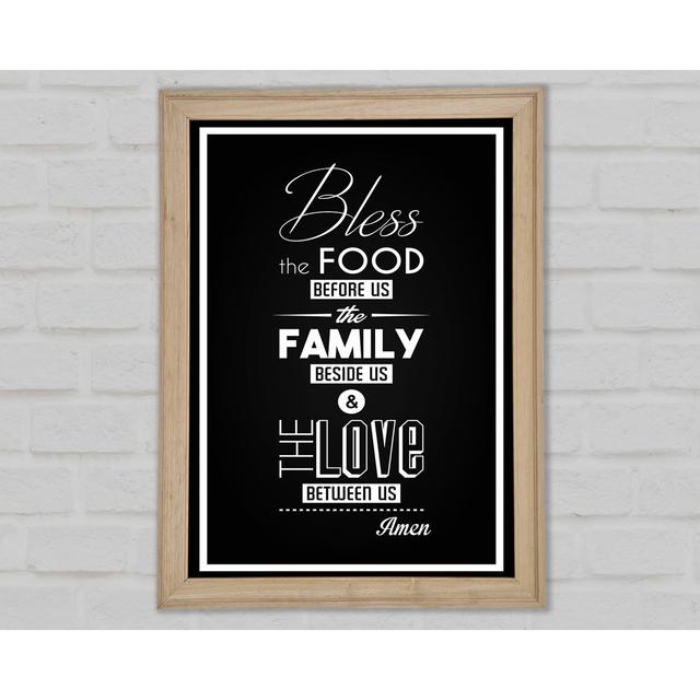 Bless The Food Before Us 1 Framed Print Happy Larry Size: 118.9cm H x 84.1cm W x 1.5cm D on Productcaster.