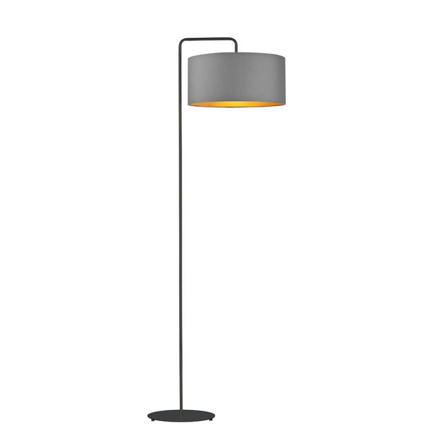 150 cm Stehlampe Kumaran ModernMoments Schirmfarbe: Grau, Gestellausführung: schwarz on Productcaster.