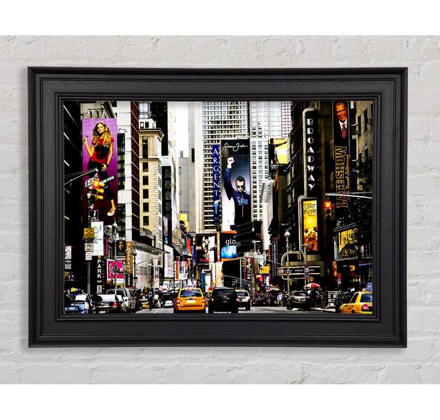 New York Broadway Days - Print Ebern Designs Size: 59.7cm H x 84.1cm W x 8cm D on Productcaster.