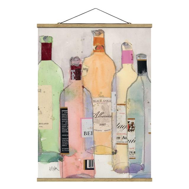 Stoffbild Wine Bottles II Rosalind Wheeler Größe: 106,5 cm H x 80 cm B x 0,3 cm T on Productcaster.