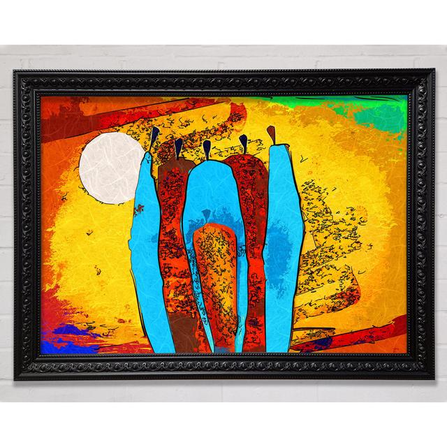 African Tribal Art 9 Framed Print Bright Star Size: 59.7cm H x 84.1cm W on Productcaster.