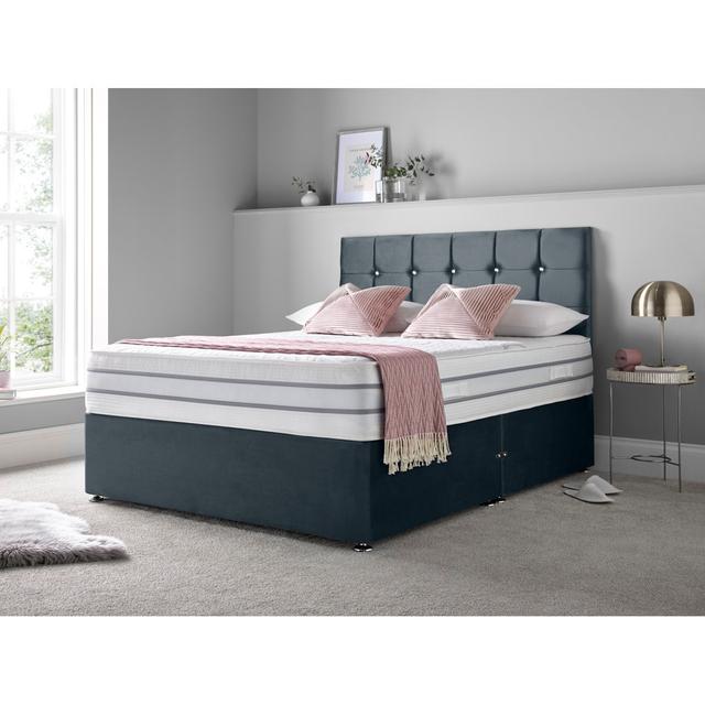 McCutchenville Divan Bed Set Rosdorf Park Size: Small Double (4'), Storage Type: Foot-end Drawers, Colour: Steel on Productcaster.