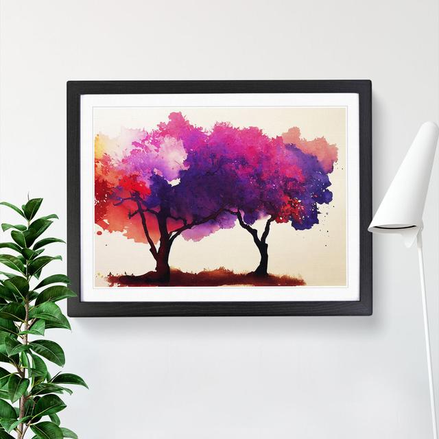 Watercolour Tree Vol.4 - Single Picture Frame Print Marlow Home Co. Frame Colour: Black, Size: 34cm H x 46cm W on Productcaster.