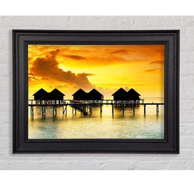 The Retreat For Lovers Framed Print Wall Art Highland Dunes Format: Gold Black Framed Paper, Size: 29.7cm H x 42cm W x 8cm D on Productcaster.