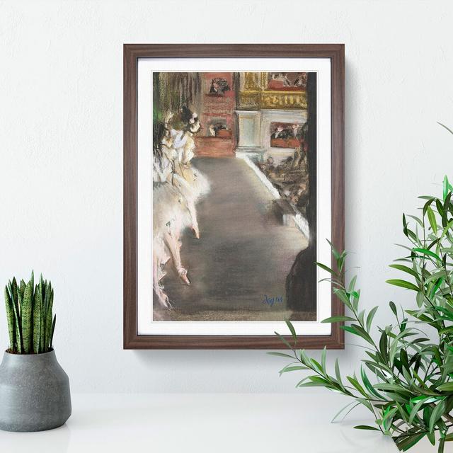 Ballet Ballerina Dancers at the Old Opera House by Edgar Degas - Picture Frame Painting East Urban Home Frame Option: Walnut Framed, Size: 65cm H x 48 on Productcaster.