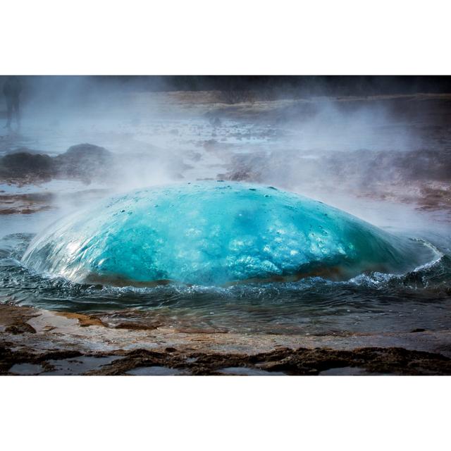 Geyser In Iceland by SuppalakKlabdee - Wrapped Canvas Print Union Rustic Size: 20cm H x 30cm W x 3.8cm D on Productcaster.