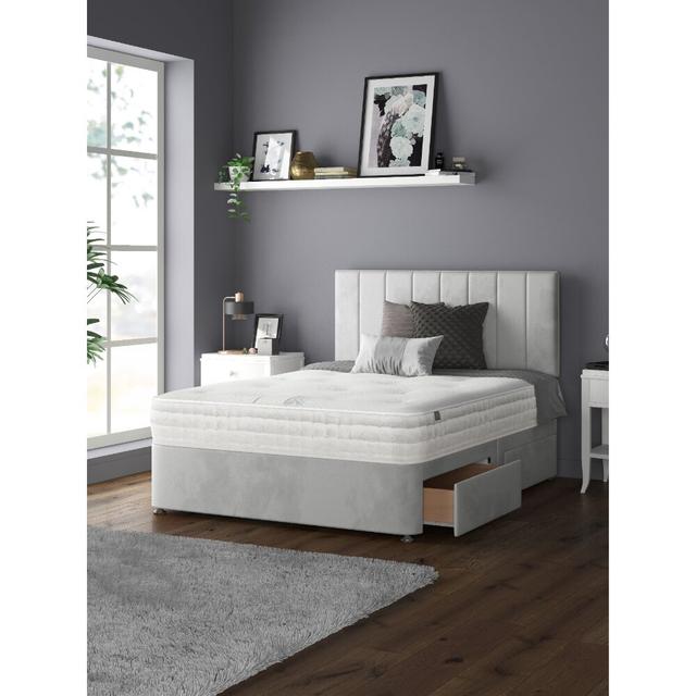 Ohioville Divan Bed Base Fairmont Park Colour: Silver, Size: Super King (6'), Storage Type: 4 Drawers on Productcaster.