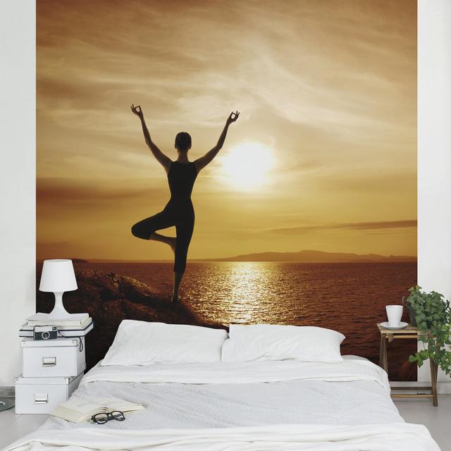 Yoga Semi-Gloss Wallpaper Roll East Urban Home Material quality: Standard (110g/m²), Size: 2.4m x 240cm on Productcaster.