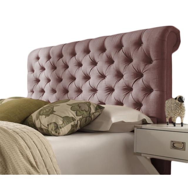 Elwood Upholstered Headboard Mercer41 Size: Double (4'6), Upholstery: Naples Velvet, Colour: Mauve on Productcaster.