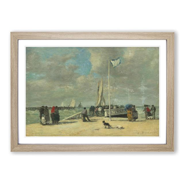 On the Jetty by Eugene Boudin - Picture Frame Painting East Urban Home Size: 36cm H x 48cm W x 2cm D, Frame Option: Oak Framed on Productcaster.