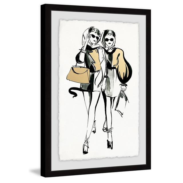 Twin Fashionistas - Picture Frame Painting Print on Paper East Urban Home Size: 91cm H x 61cm W x 4cm D on Productcaster.