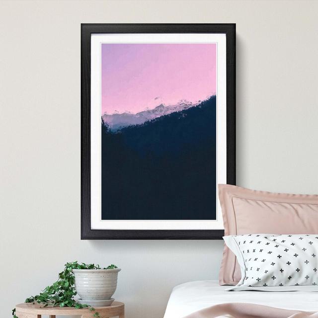 Purple Sunset in Abstract - Picture Frame Graphic Art Print East Urban Home Frame Option: Black, Size: 50cm H x 35cm W x 2cm D on Productcaster.