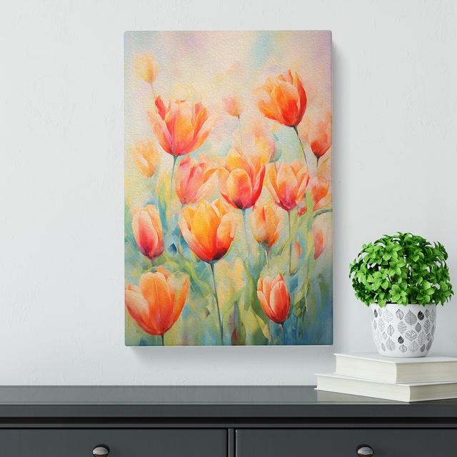 Tulip Flower Impressionism No.3 - Print Marlow Home Co. Size: 50cm H x 35cm W x 3cm D on Productcaster.