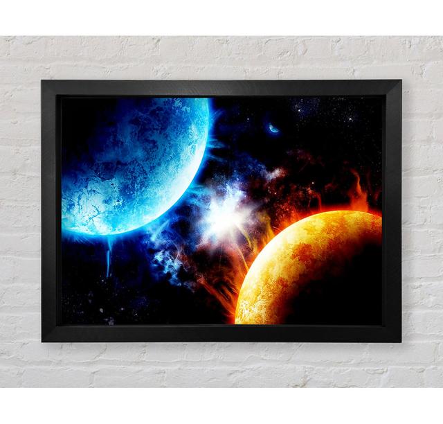 Hot And Cold Galaxies - Print Ebern Designs Size: 42cm H x 59.7cm W x 3.4cm D on Productcaster.