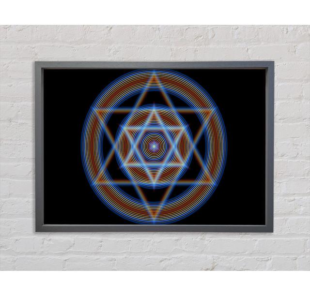 Cymatic Star Framed Print Bright Star Size: 100cm H x 141.4cm W x 3.3cm D on Productcaster.