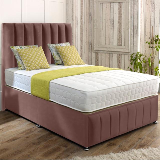 Gabriel Divan Bed Fairmont Park Storage Type: 2 Drawers (Same Side), Size: Single (3'), Colour: Lilac on Productcaster.