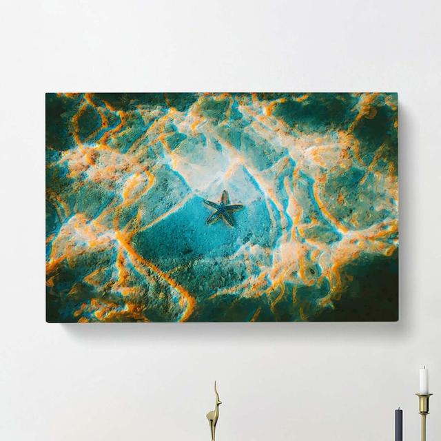 A Starfish on the Ocean Floor - Wrapped Canvas Graphic Art Print East Urban Home Size: 40cm H x 60cm W x 3cm D on Productcaster.