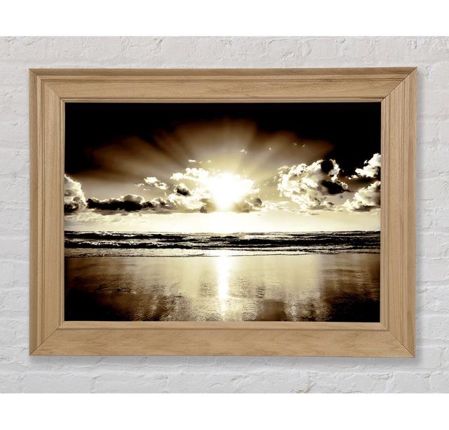 Brown Sunburst - Print Bright Star Size: 42cm H x 59.7cm W x 8cm D on Productcaster.