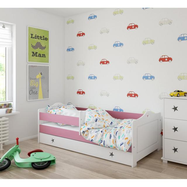 Simpson Convertible Toddler Bed Harriet Bee Size: 80 x 180 cm, Colour (Bed Frame): Pink, Configuration: No on Productcaster.