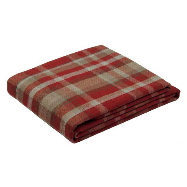 Heritage Throw Blanket Alpen Home Size: 265 x 380 cm, Colour: Red on Productcaster.