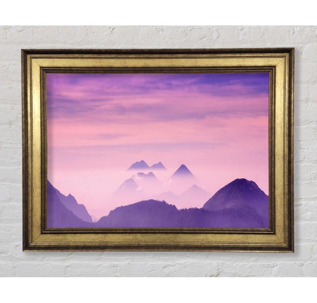 Lavender Mountain Top - Single Picture Frame Art Prints Bright Star Size: 100cm H x 141.4cm W x 8cm D on Productcaster.