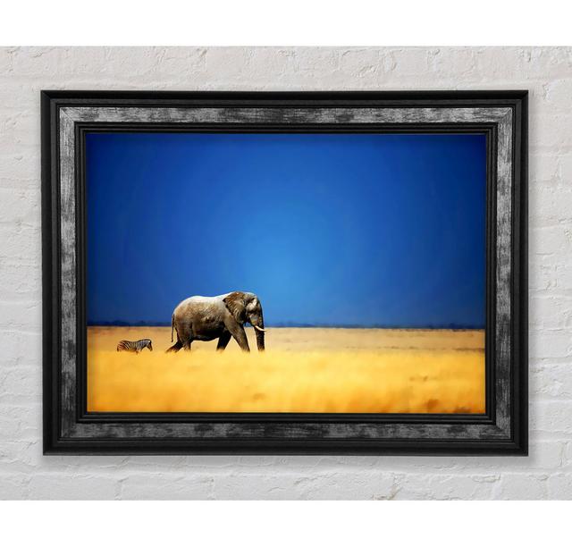 Elephant Safari - Single Picture Frame Art Prints Bright Star Size: 42cm H x 59.7cm W x 8cm D on Productcaster.