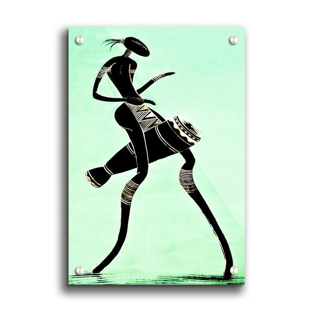 African Tribal Dancer Ethnic - Unframed Graphic Art Print on Acrylic East Urban Home Size: 118.9cm H x 84.1cm W on Productcaster.