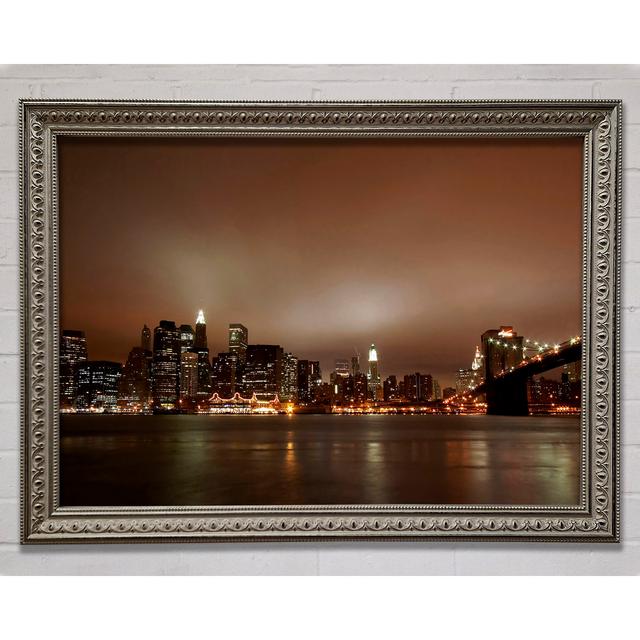 Hong Kong Chocolate Glow Framed Print Bright Star Size: 59.7cm H x 84.1cm W x 3cm D on Productcaster.