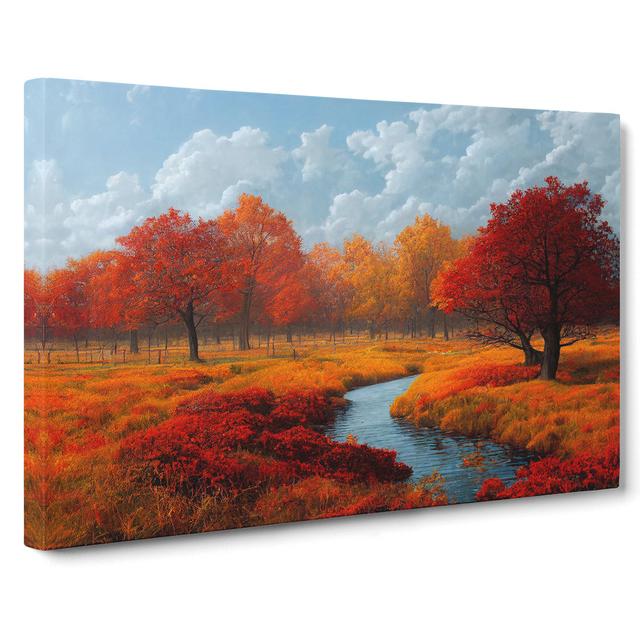 Pure Autumn Forest - Wrapped Canvas Painting Alpen Home Size: 50cm H x 76cm W x 3cm D on Productcaster.