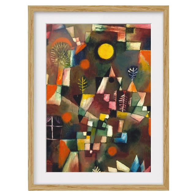 'The Full Moon' by Paul Klee Framed Art Print on Paper East Urban Home Size: 100 cm H x 70 cm W, Rahmenoptionen: Natural oak on Productcaster.