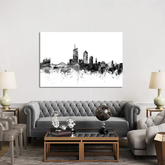 Lyon, France in Black and White by Michael Tompsett - Wrapped Canvas Art Prints Latitude Run Size: 101.6cm H x 152.4cm W x 3.81cm D on Productcaster.