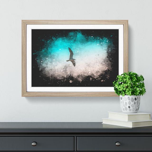 Soaring Seagulls - Picture Frame Graphic Art East Urban Home Frame Option: Oak Framed, Size: 33cm H x 45cm W x 2cm D on Productcaster.