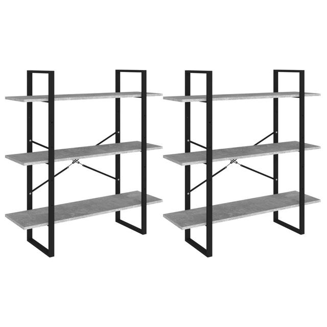 Hollandsworth High Cabinet (Set of 2) Borough Wharf Finish: Concrete Grey/Black, Size: 210cm H x 100cm W x 30cm D on Productcaster.