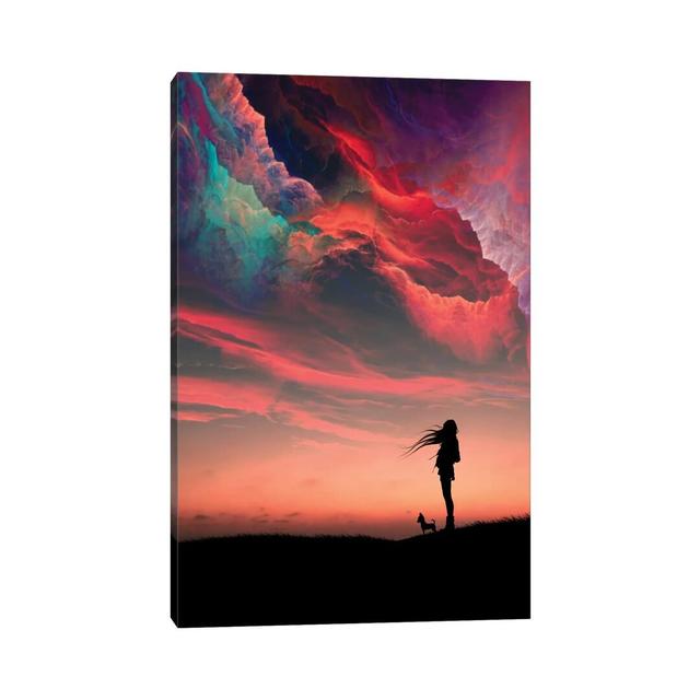 Girl And Colors by Abdullah Evindar - Print on Canvas Ebern Designs Format: Wrapped Canvas, Size: 30.48cm H x 20.32cm W x 1.91cm D on Productcaster.