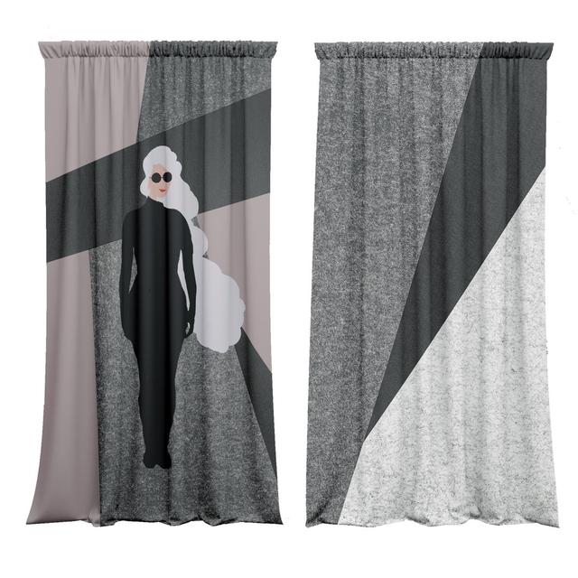 Polyester Blackout Rod Pocket Curtain Panel Pair (Set of 2) Sowe Panel Size: 148 W x 300 D cm on Productcaster.