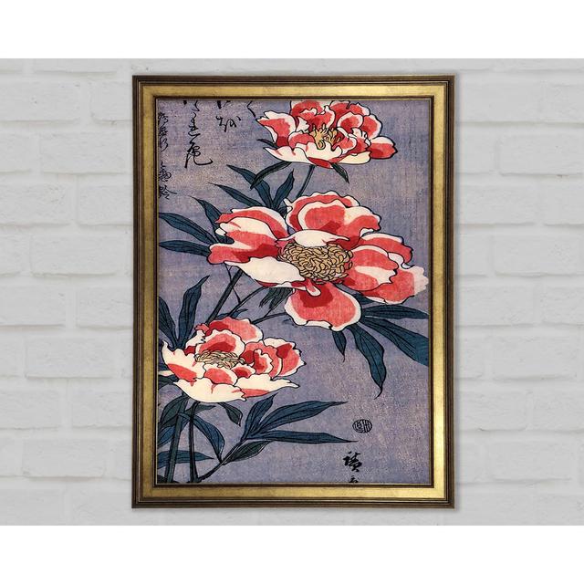 Peonies by Hiroshige - Print Ophelia & Co. Size: 42cm H x 29.7cm W x 1.5cm D on Productcaster.