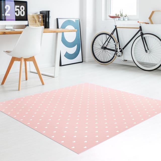 Square Gurmej No Pattern And Not Solid Colour Pink Indoor / Outdoor Area Rug East Urban Home Rug Size: Square 100cm on Productcaster.